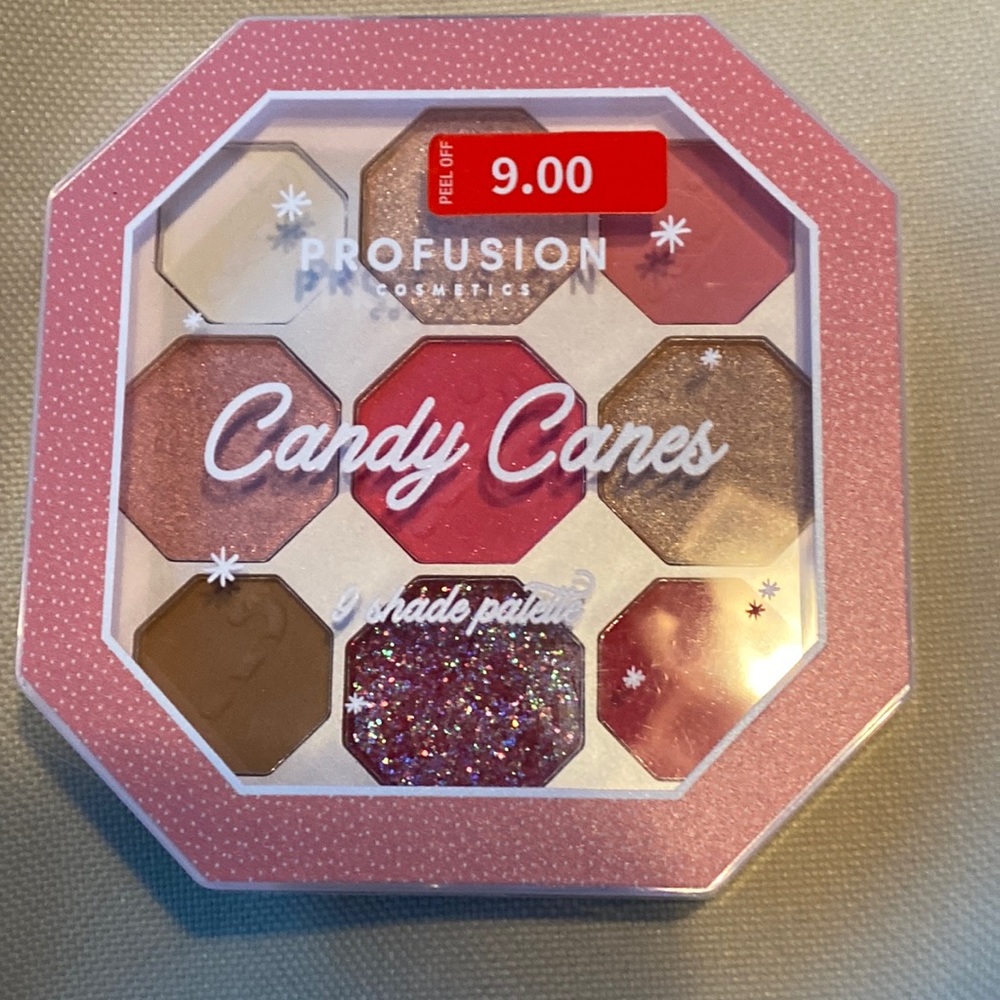9 color Profusion Palette Candy Cane Compact Frost Glitter Eyeshadow